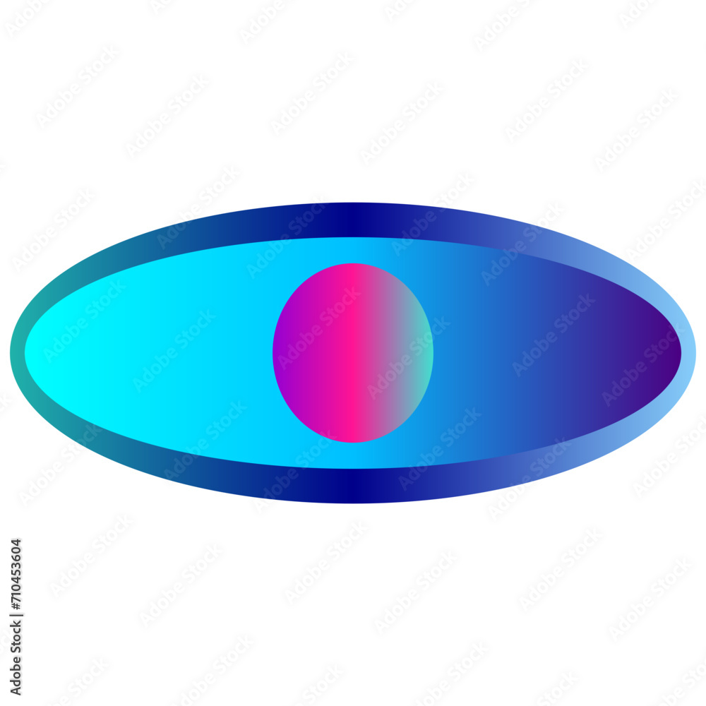An abstract transparent cyberpunk oval shape design element. An abstract transparent cyberpunk oval shape design element.