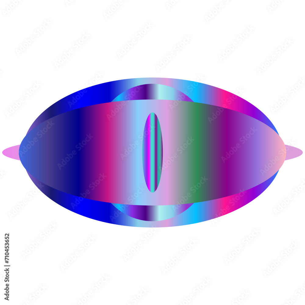 An abstract transparent cyberpunk oval shape design element. An abstract transparent cyberpunk oval shape design element.