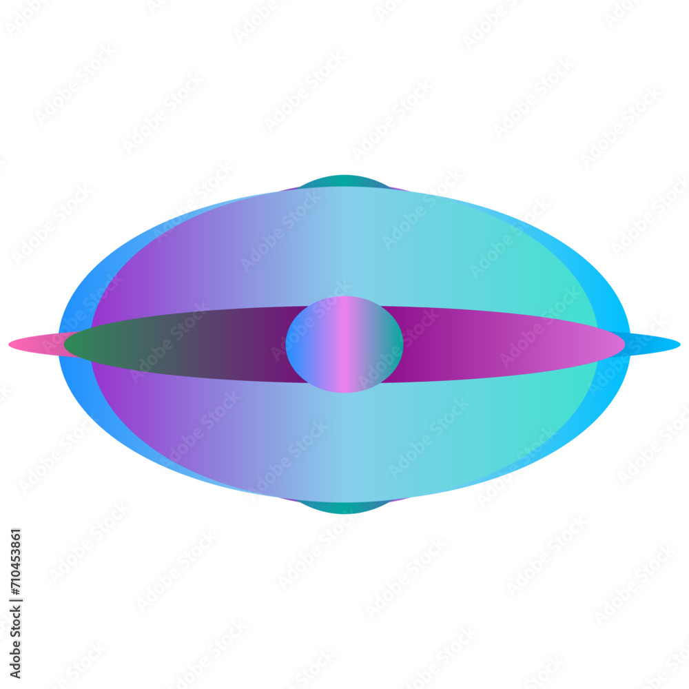 An abstract transparent cyberpunk oval shape design element. An abstract transparent cyberpunk oval shape design element.