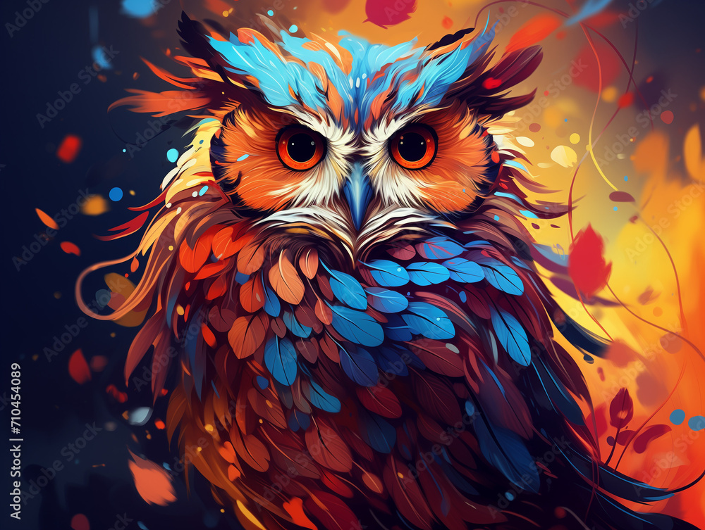 Colorful Owl illustration Colorful Owl illustration