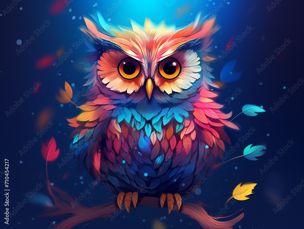 Colorful Owl illustration