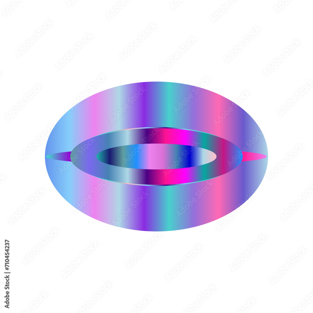 An abstract transparent cyberpunk oval shape design element. An abstract transparent cyberpunk oval shape design element.