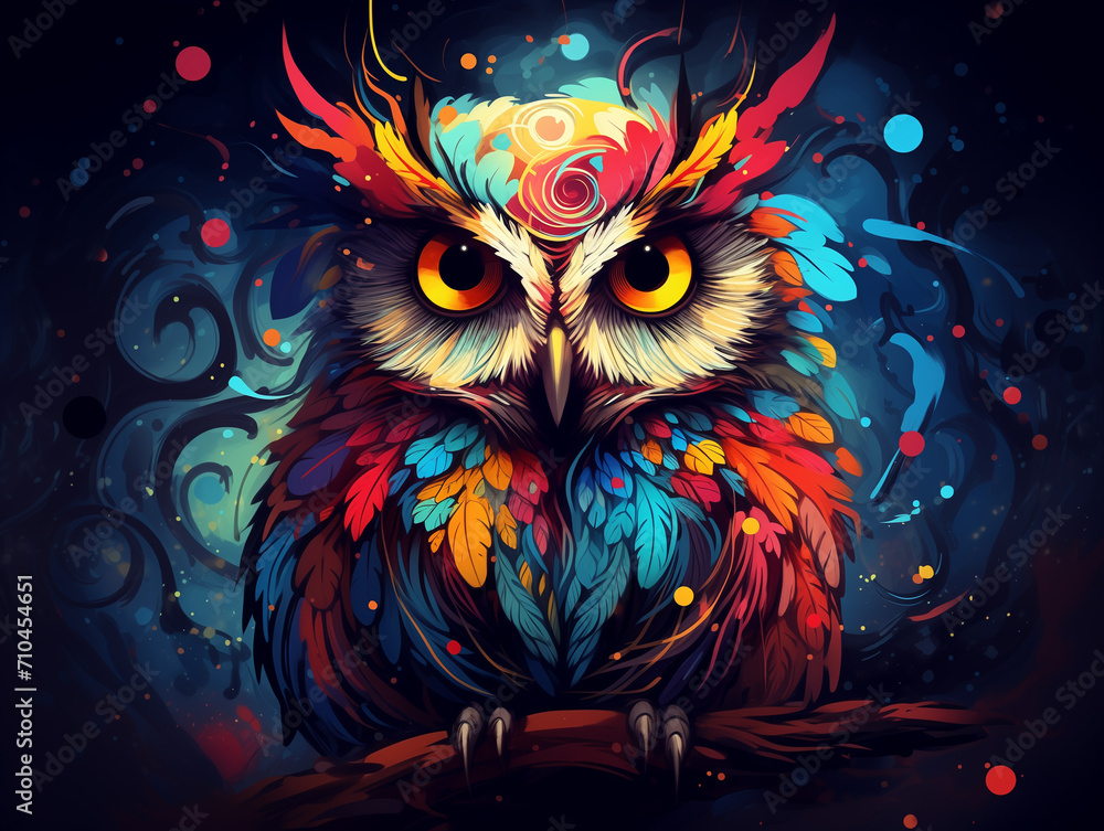 Colorful Owl illustration Colorful Owl illustration