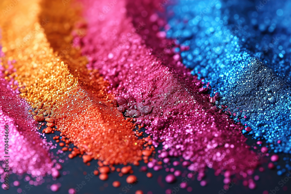 Colored powder explosion on gradient dark background. Freeze motion. Colored powder explosion on gradient dark background. Freeze motion.