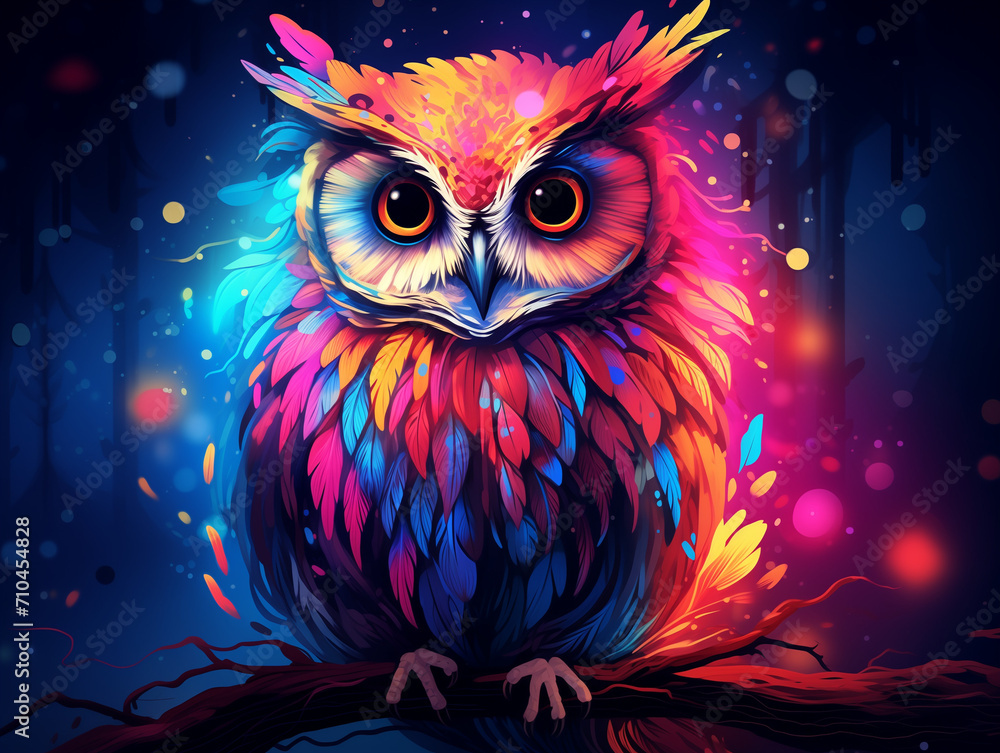 Colorful Owl illustration Colorful Owl illustration