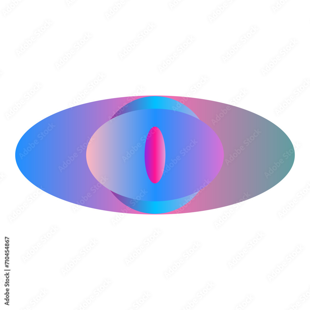 An abstract transparent cyberpunk oval shape design element. An abstract transparent cyberpunk oval shape design element.