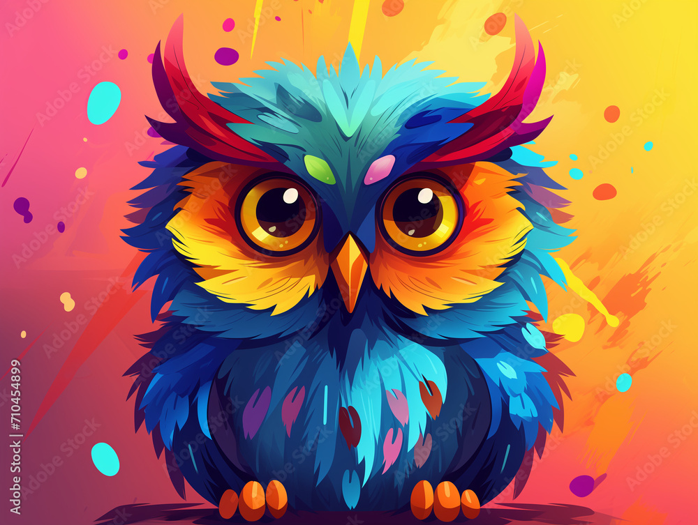 Colorful Owl illustration Colorful Owl illustration