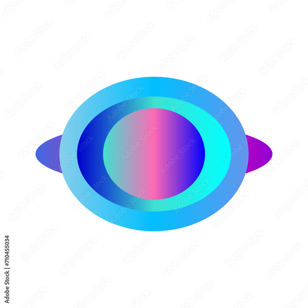 An abstract transparent cyberpunk oval shape design element. An abstract transparent cyberpunk oval shape design element.