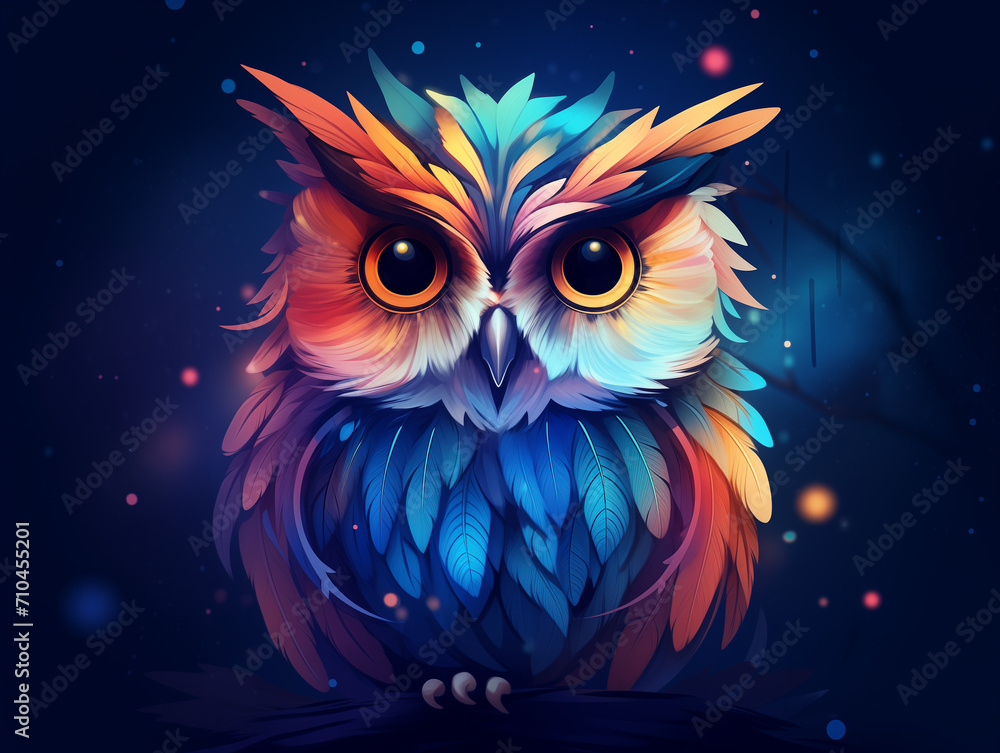 Colorful Owl illustration Colorful Owl illustration