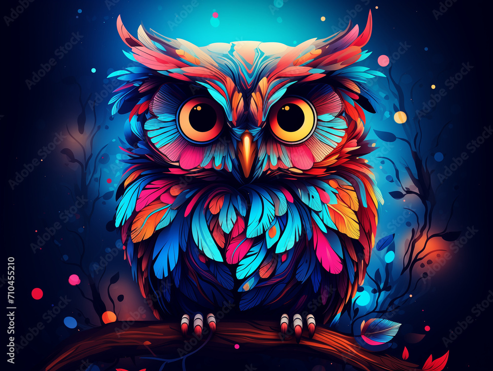 Colorful Owl illustration Colorful Owl illustration