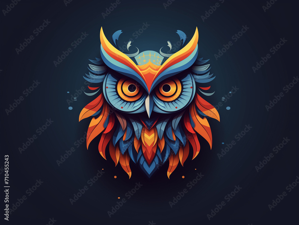 Fototapeta premium Colorful Owl illustration
