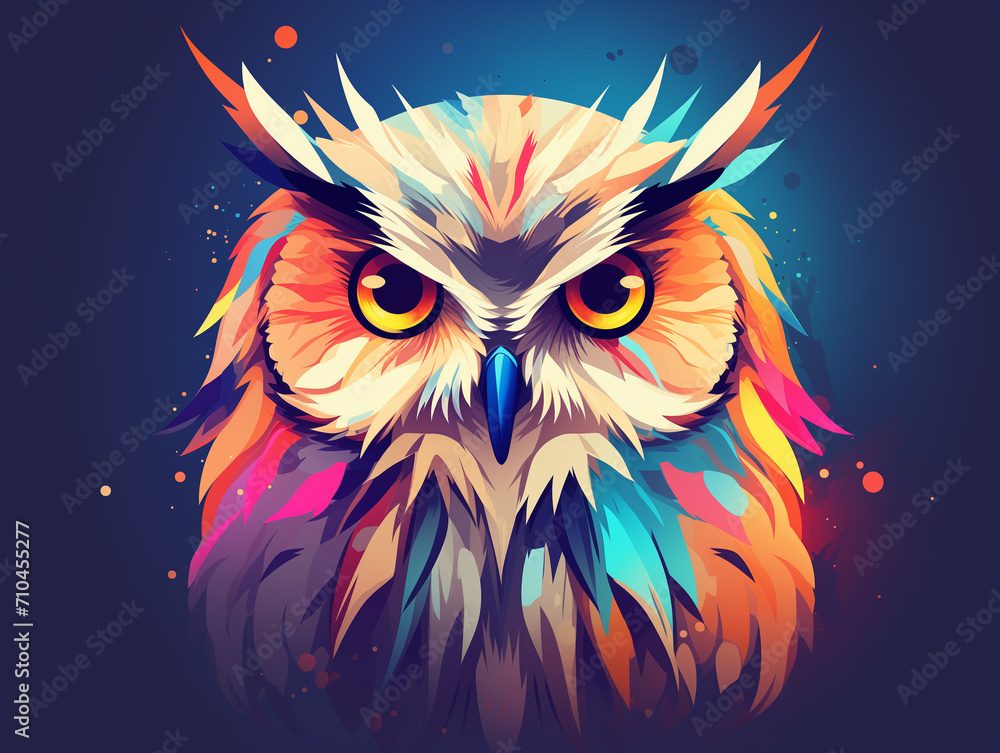 Colorful Owl illustration Colorful Owl illustration