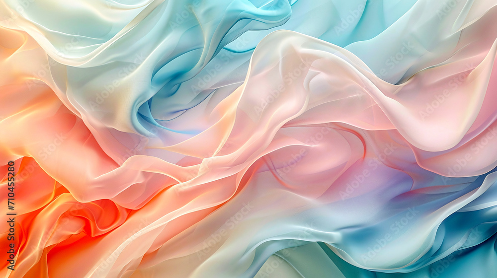 Obraz premium Abstract Pastel Silk Fabric Flowing Texture Background