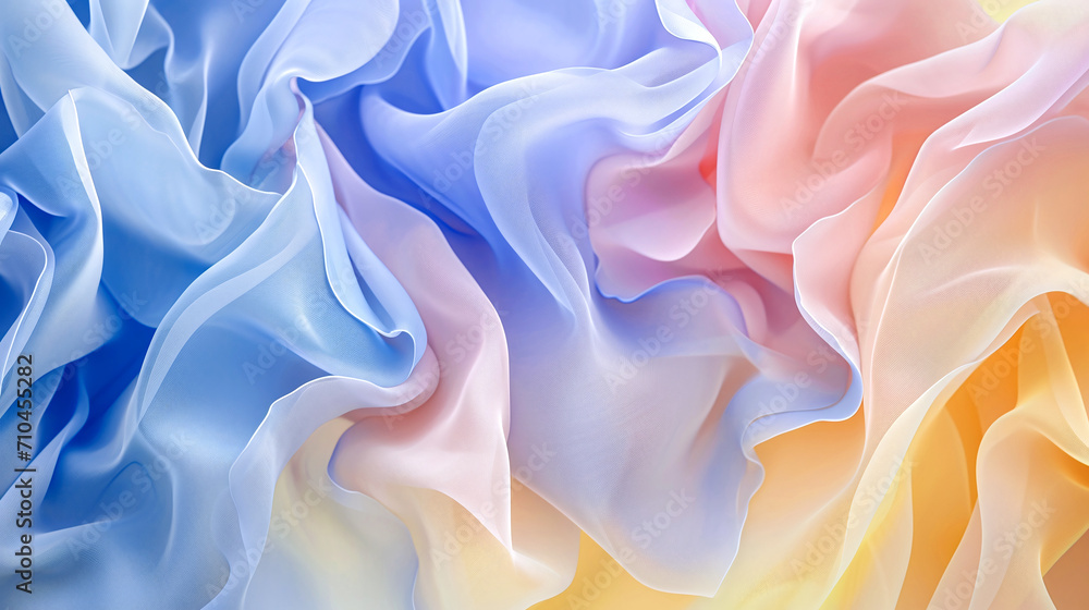 Obraz premium Abstract Colorful Silk Fabric Waves Texture Art Background