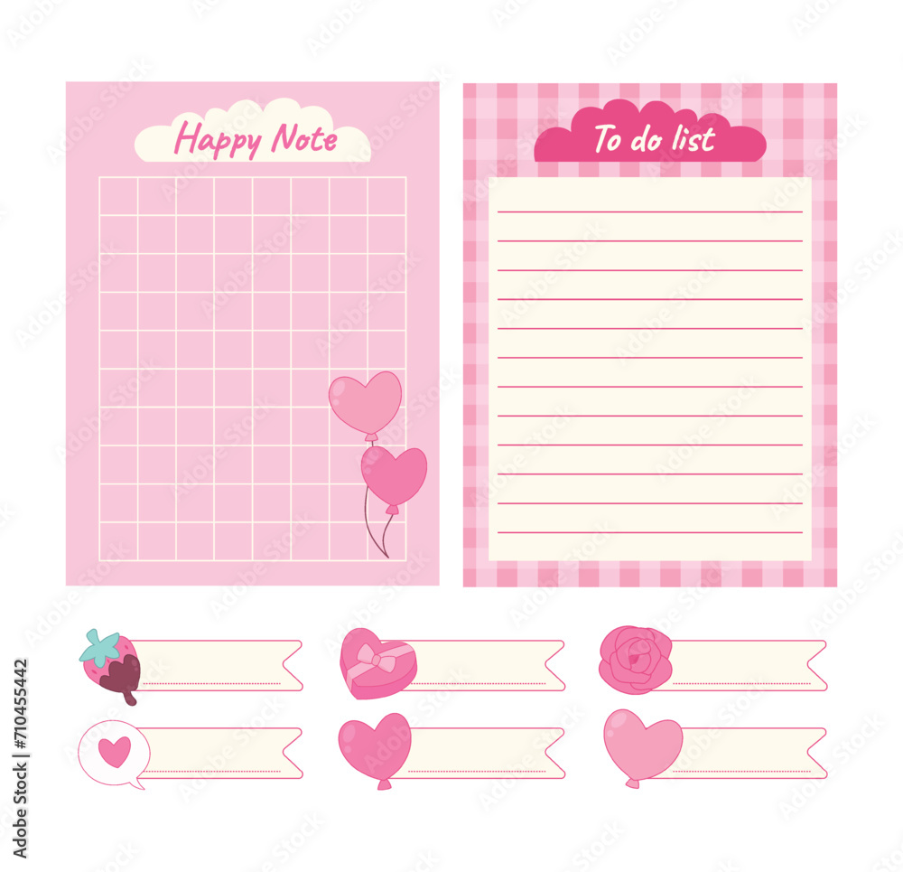 Valentine day decoration items vector art. cute and romantic love vector designs