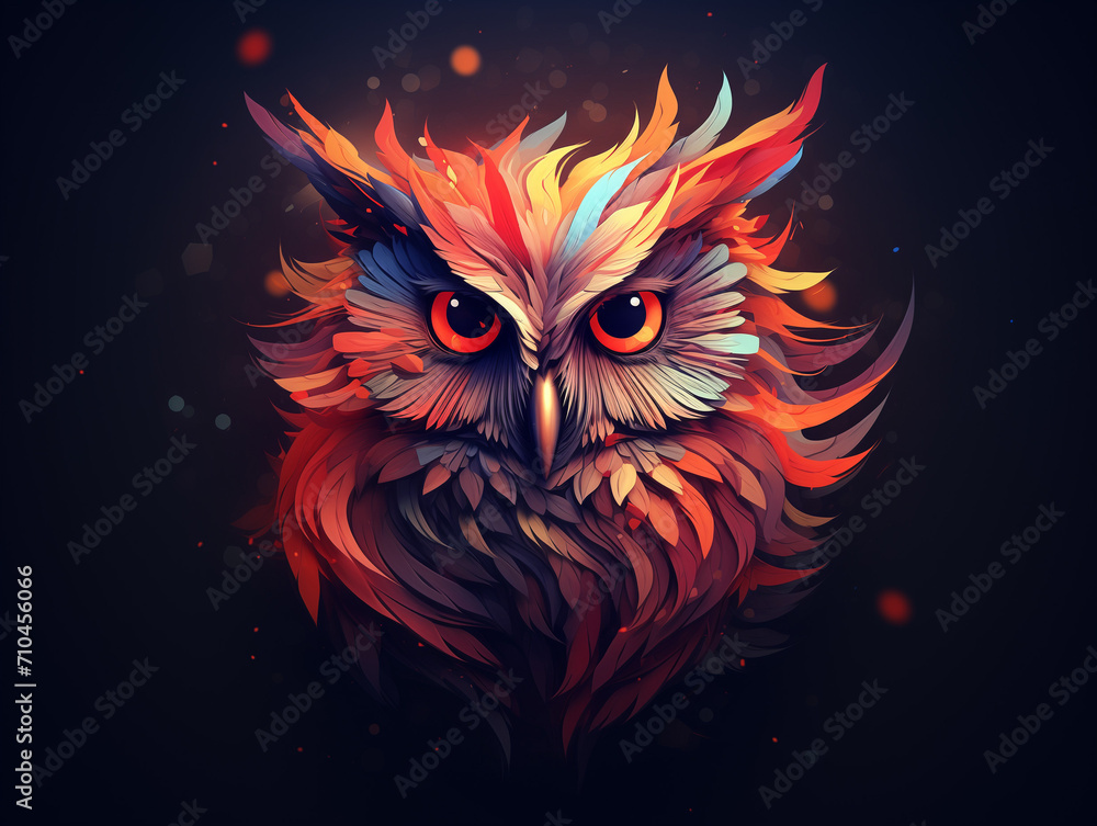Colorful Owl illustration Colorful Owl illustration