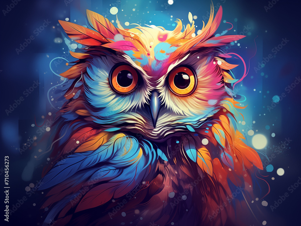 Fototapeta premium Colorful Owl illustration