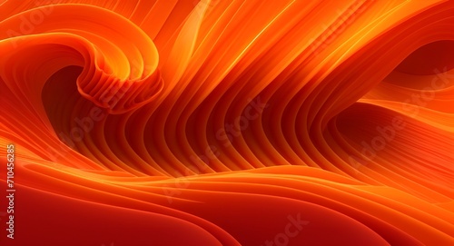 Wallpaper Mural 3D orange waves abstract background Torontodigital.ca