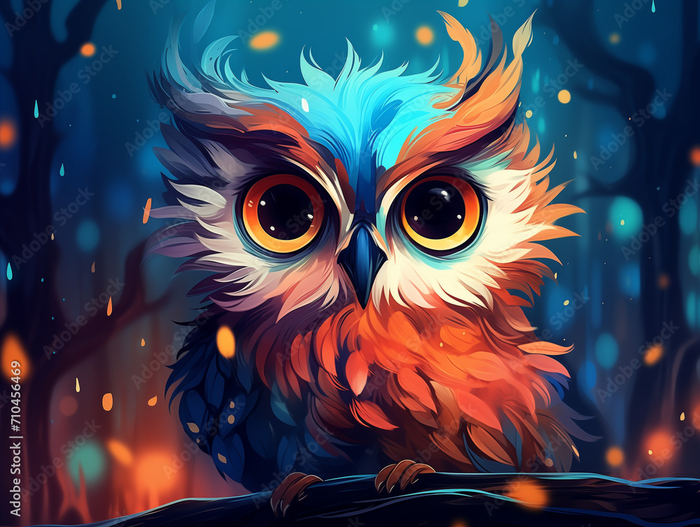 Colorful Owl illustration Colorful Owl illustration
