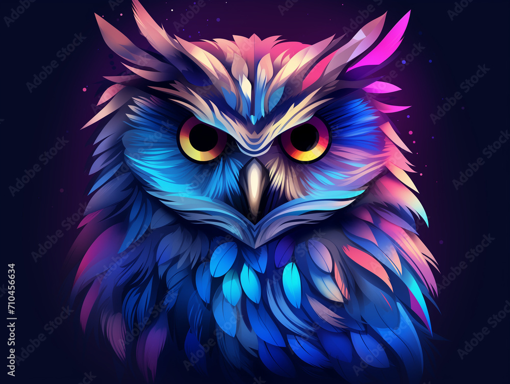 Colorful Owl illustration Colorful Owl illustration