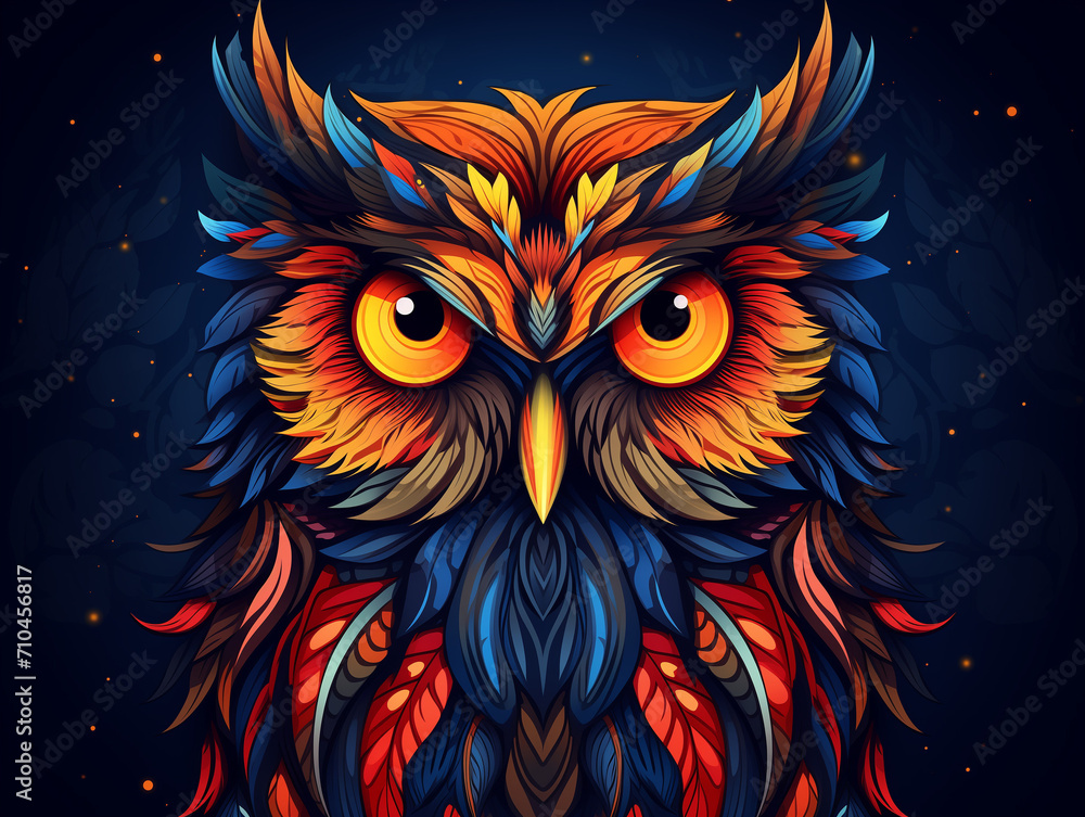 Colorful Owl illustration Colorful Owl illustration