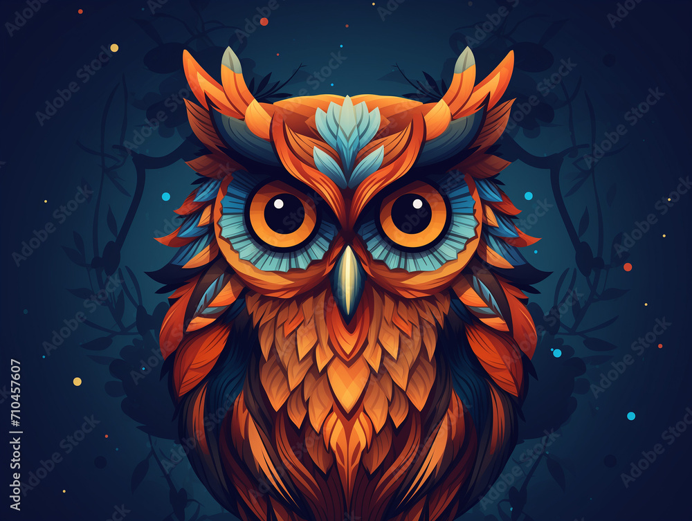 Colorful Owl illustration Colorful Owl illustration