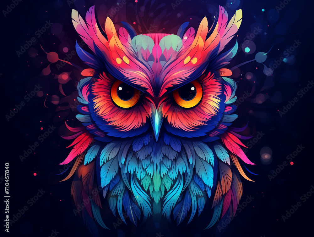 Colorful Owl illustration Colorful Owl illustration