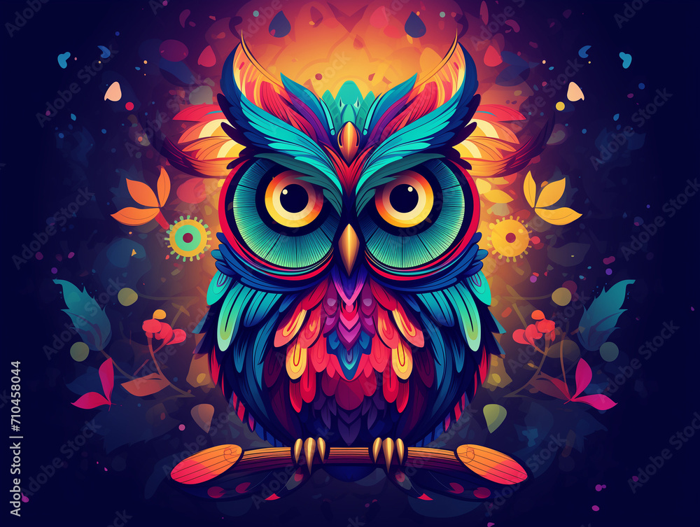 Colorful Owl illustration Colorful Owl illustration