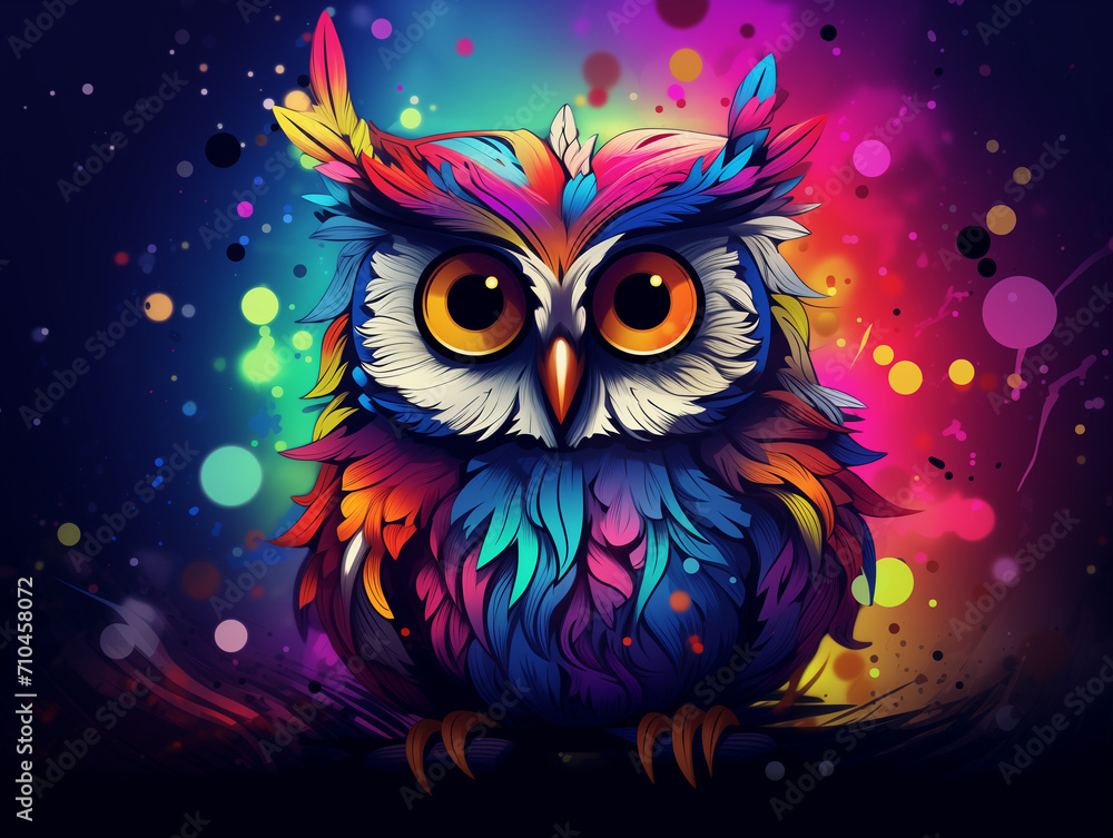 Colorful Owl illustration Colorful Owl illustration