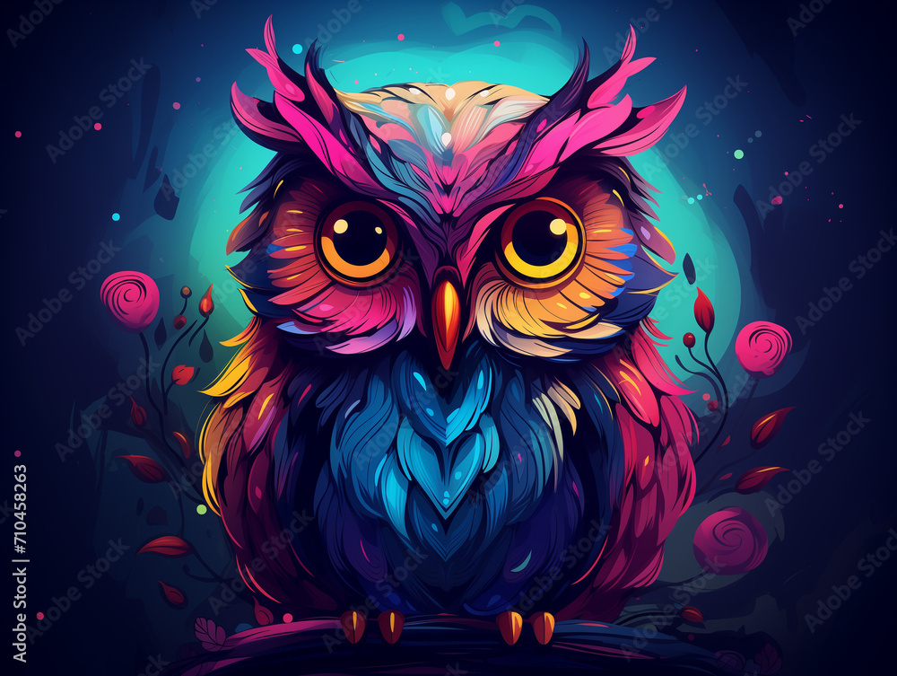 Colorful Owl illustration Colorful Owl illustration