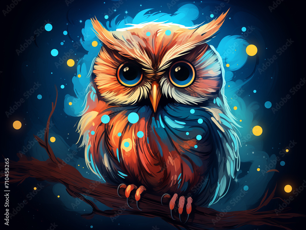 Colorful Owl illustration Colorful Owl illustration