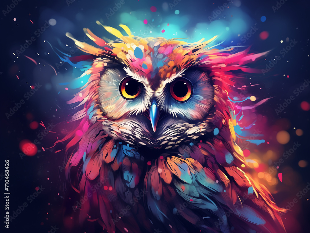 Colorful Owl illustration Colorful Owl illustration