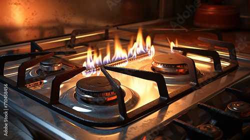 A gas stove