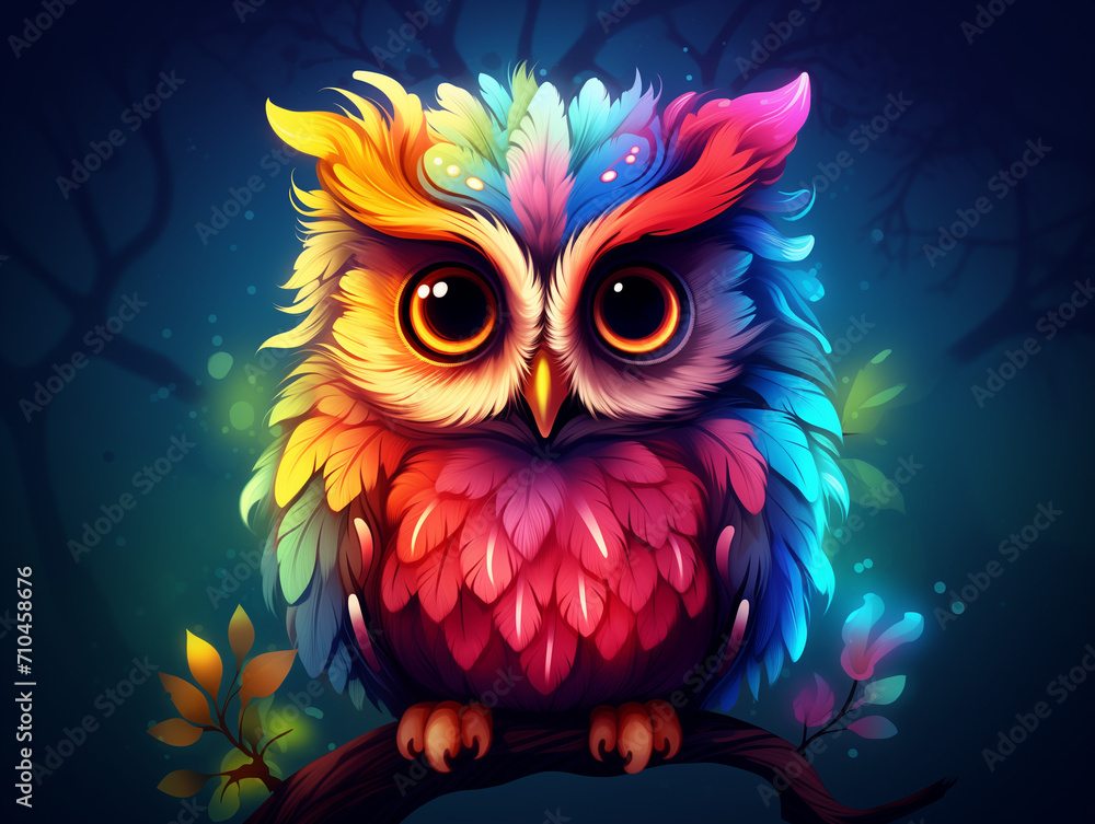 Obraz premium Colorful Owl illustration