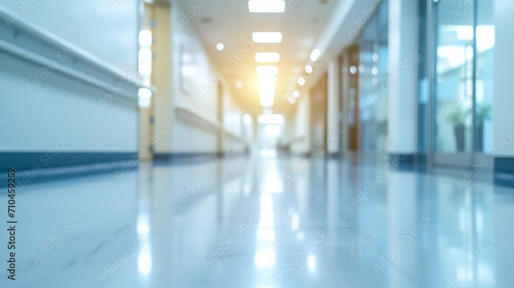 Hall or corridor in a modern hospital