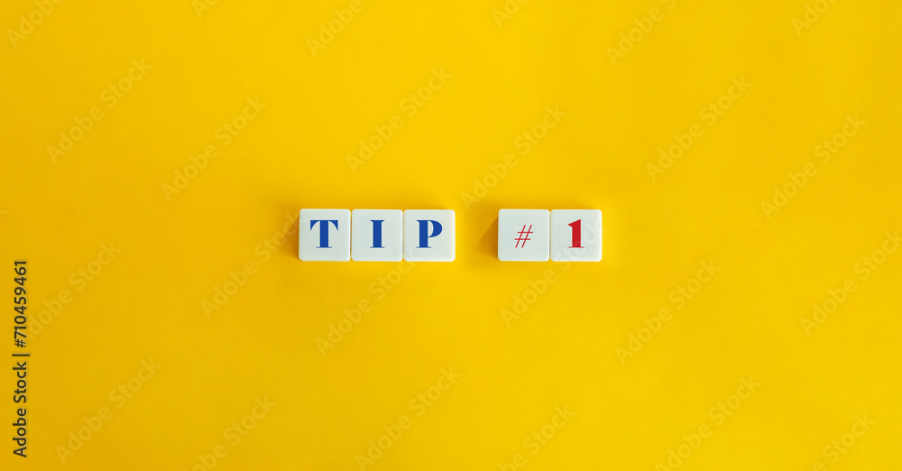 Tip 1 Banner. Useful Advice, Help, Counsel, Guidance or Piece of Information. - obrazy, fototapety, plakaty 