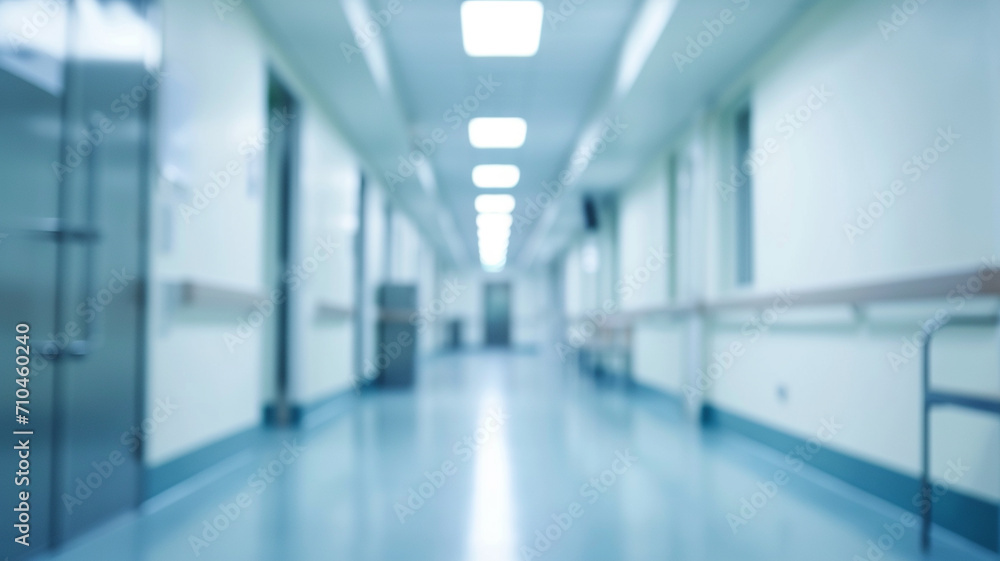 Hall or corridor in a modern hospital