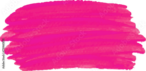 Pink brush stroke watercolor illustration on transparent background.
