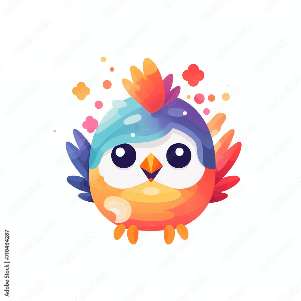 Naklejka premium Cute Colorful Logo