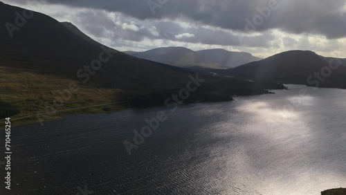 Loch Tulla Highlands Scotland Aerial view photo