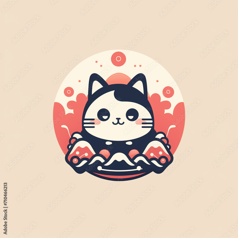 Fototapeta premium Colorful cute logo