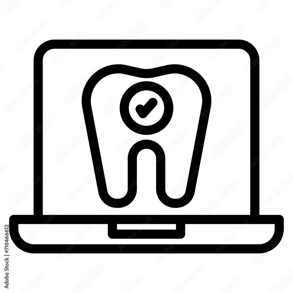 tooth line icon tooth line icon