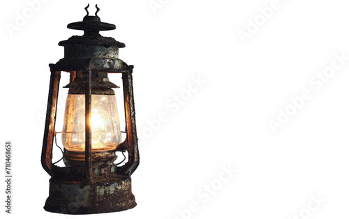 Vintage French Style Chic Metal Lamp on a transparent background