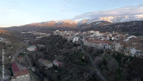 Dazzling Aerial Drone Footage: Majestic Views of Béjar (Salamanca) Cityscape Unveiled