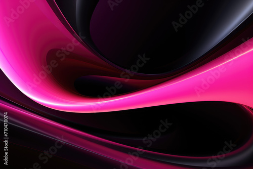Abstract futuristic black and pink waves background photo