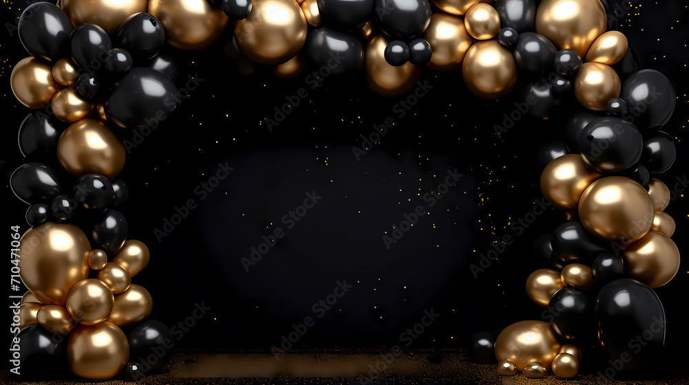 Celebration background with balloon decoration with copy space Celebration background with balloon decoration with copy space