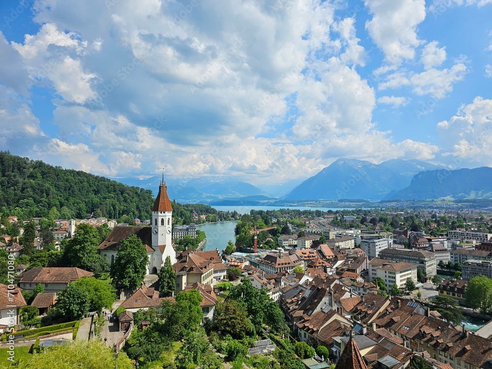스위스, 스위스 튠, 스위스 튠 도시 풍경, Switzerland, Switzerland Thun, Townscape of the Swiss tune, Lake Tune
