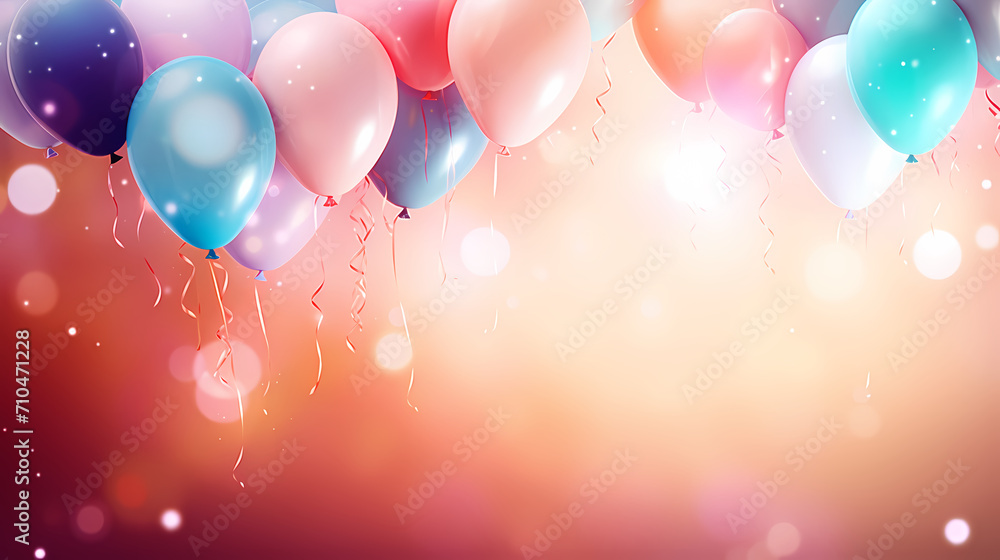 Celebration background with balloon decoration with copy space Celebration background with balloon decoration with copy space