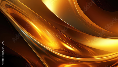 Abstract futuristic gold wavy background