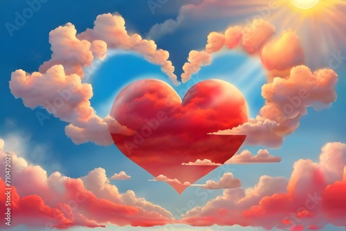 heart shaped clouds